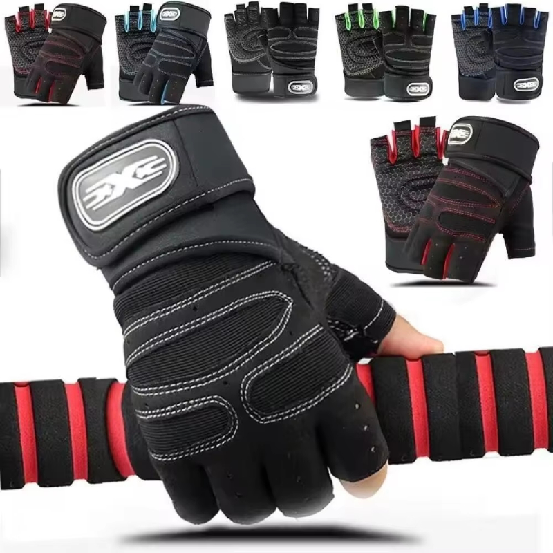 Cycling Glove Padded - Fitness Half Finger Gloves Men And