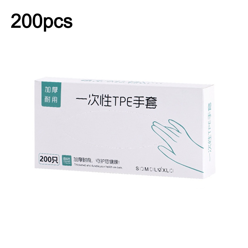 Latex Disposable Glove - 100/200Pcs New Transparent Disposable Gloves Food