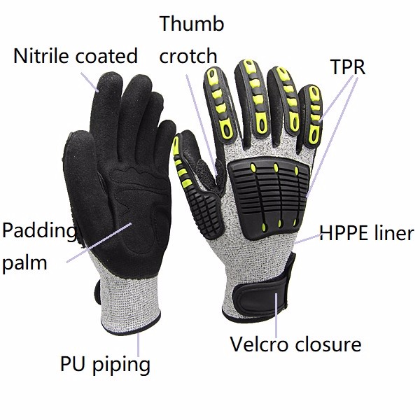 Heavy Duty Work Gloves Anti-Cu - Work Glove Impact 评论和价格