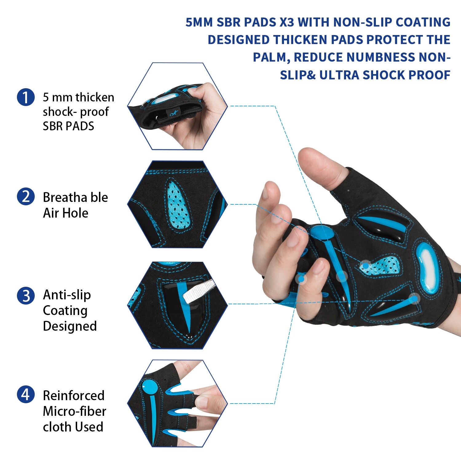 MOREOK Cycling Gloves,Breathab - Cycling Glove Padded 评论和价格