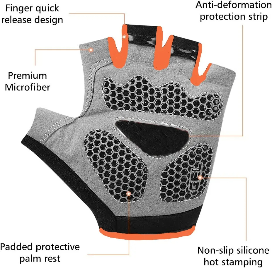 1 Pair Anti-Slip Cycling Glove - Cycling Glove Padded 评论和价格