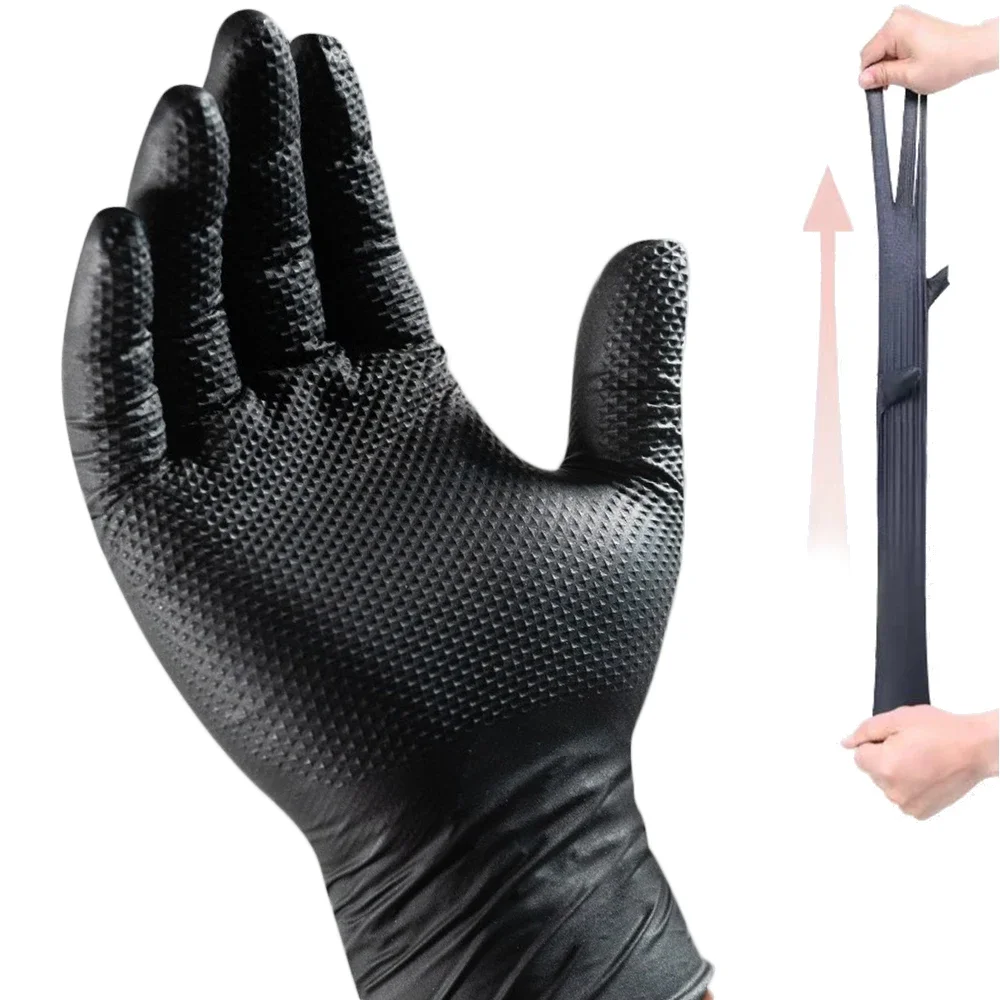 Heavy Duty Orange Nitrile Glov - Nitrile Mechanic Glove 评论和价格