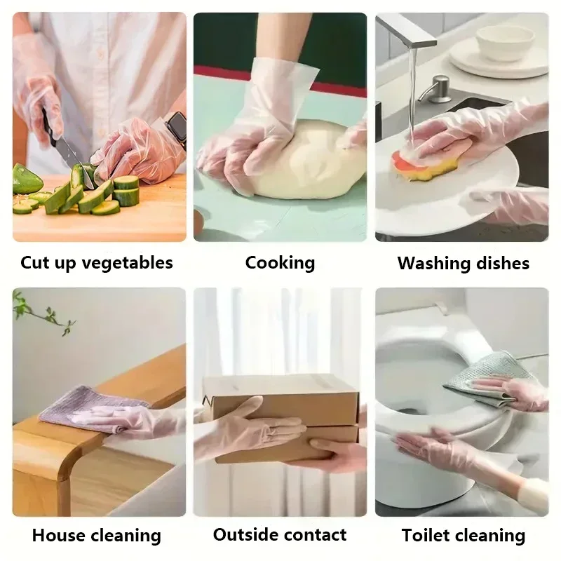 100/200Pcs Food Grade Disposab - Latex Disposable Glove 评论和价格