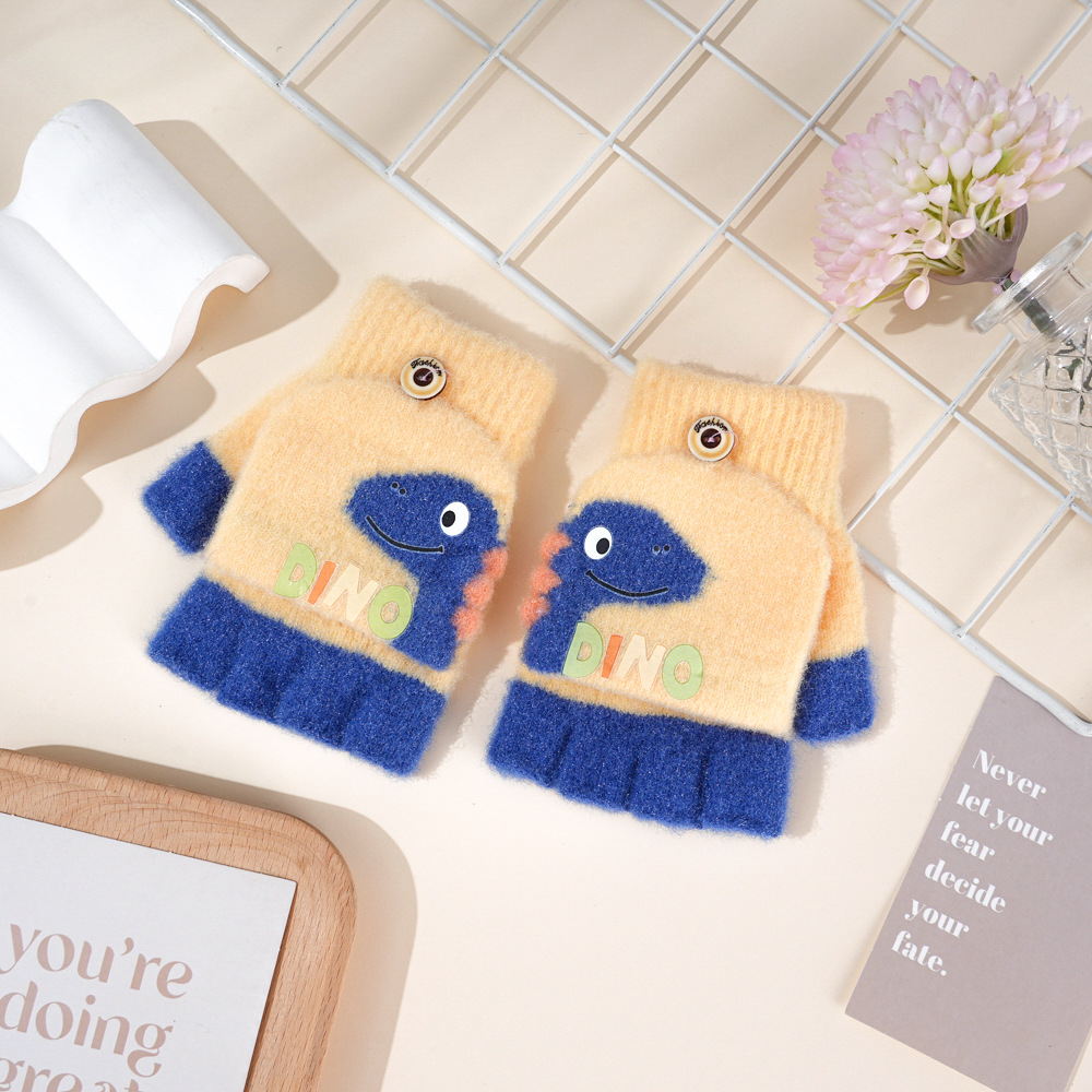 Winter Knitting Cute Dinosaur  - Winter Glove Insulated 评论和价格
