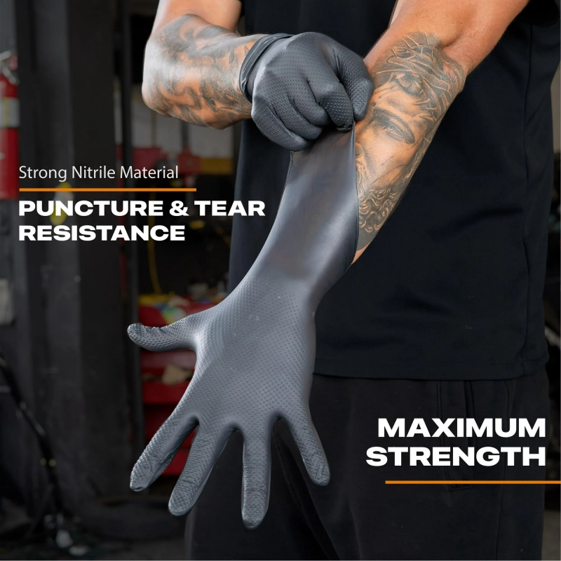 Black Heavy Duty Nitrile Dispo - Nitrile Mechanic Glove 评论和价格