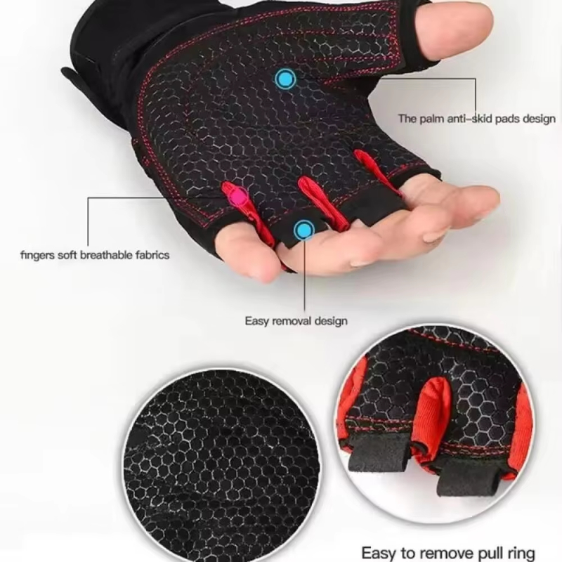 Fitness Half Finger Gloves Men - Cycling Glove Padded 评论和价格