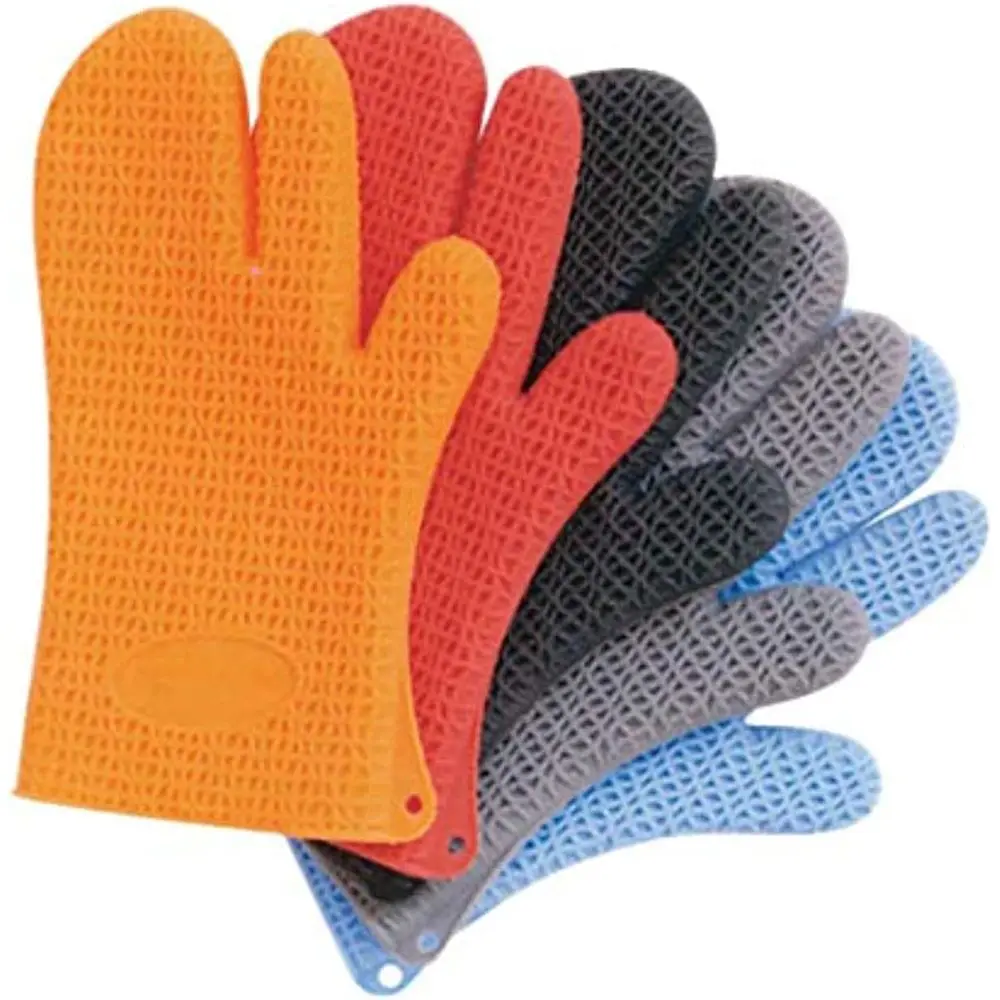 Grey Textured Silicone Oven Mi - Oven Mitt Silicone 评论和价格