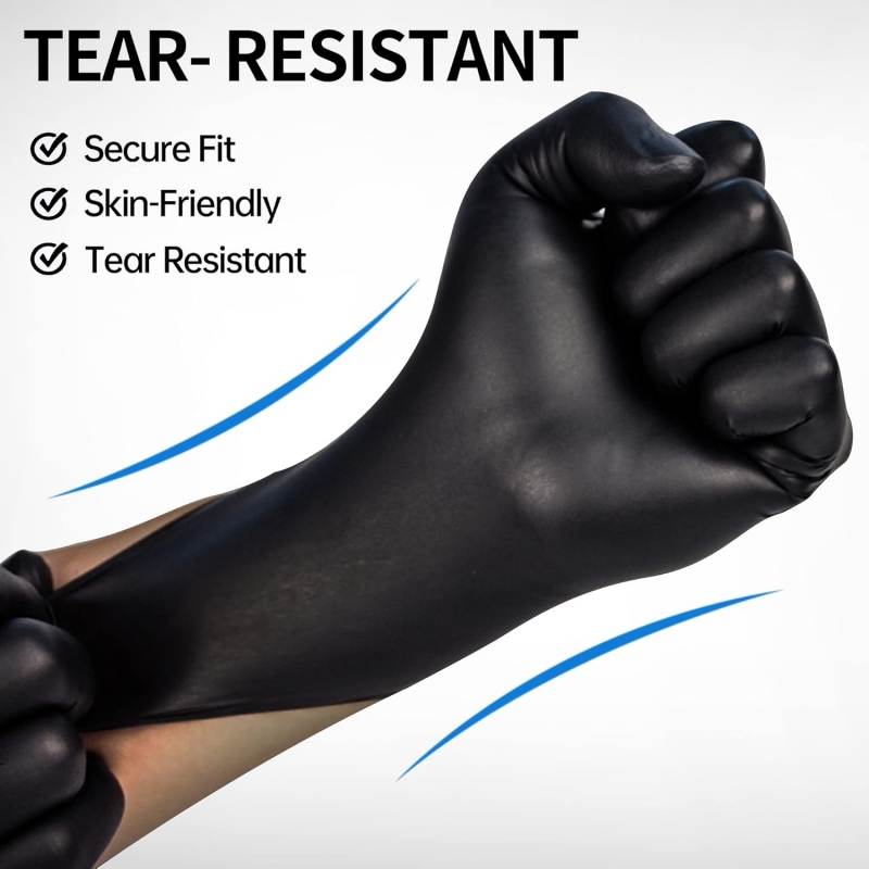 100PCS Black Nitrile Gloves Di - Latex Disposable Glove 评论和价格