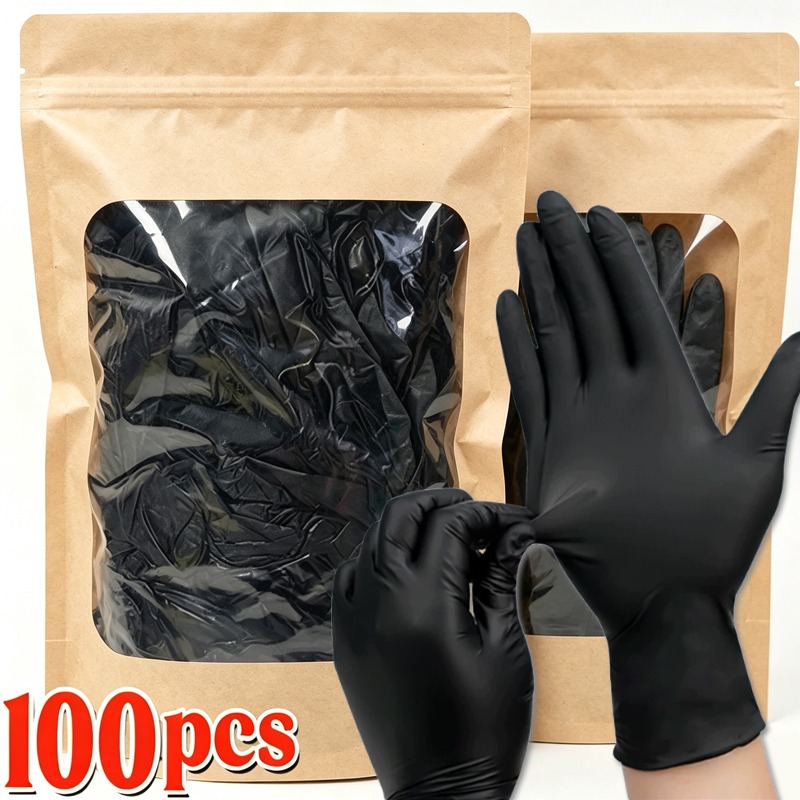 1/100pcs Disposable Black Glov - Latex Disposable Glove 评论和价格