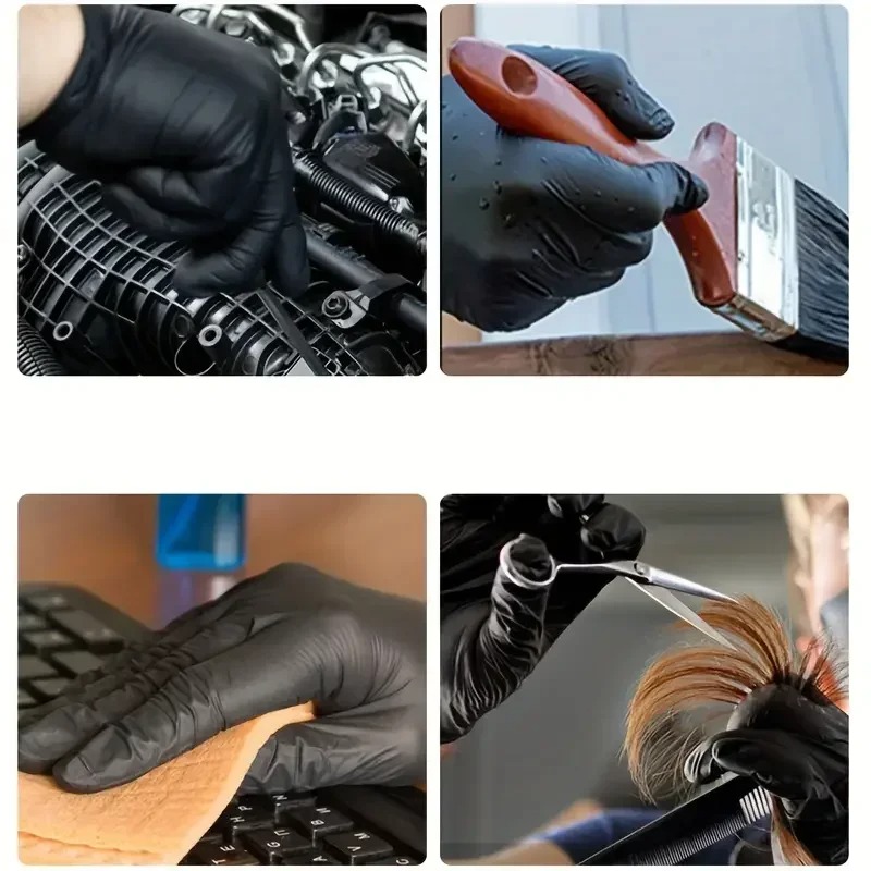 1/100pcs Disposable Black Glov - Latex Disposable Glove 评论和价格