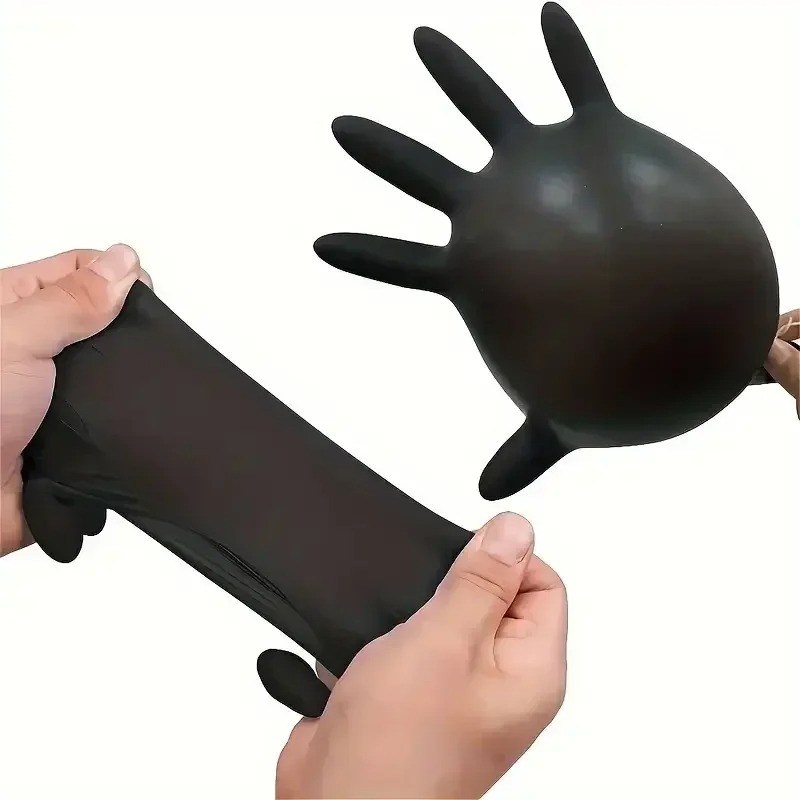 1/100pcs Disposable Black Glov - Latex Disposable Glove 评论和价格